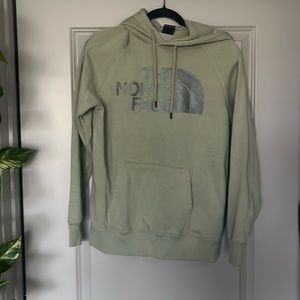 The North Face hoodie, light green color, SP size